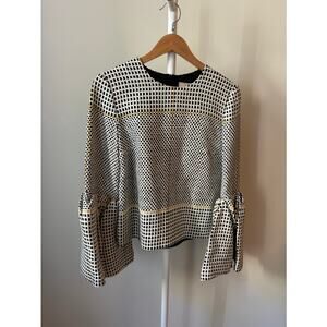 Roksanda Intricately Woven Silk-Lined Top, UK 10 (US 4)